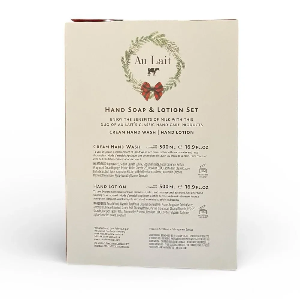 Au Lait Hand Soap & Lotion Set - White